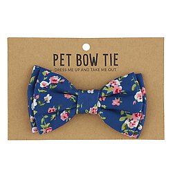Pet Bow Tie - Blue Floral