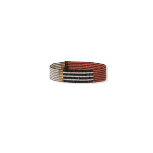 Bracelet - Color Block Luxe Stretch Thin, Rust