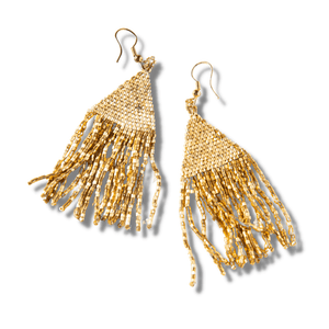 Earrings - Luxe Fringe, Gold