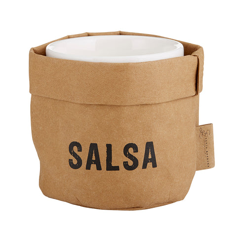 Washable Paper Holder & Ceramic Dish - "SALSA"