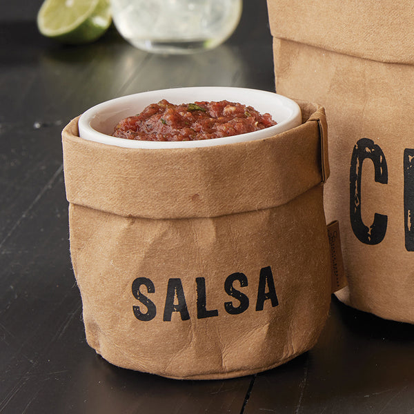 Washable Paper Holder & Ceramic Dish - "SALSA"
